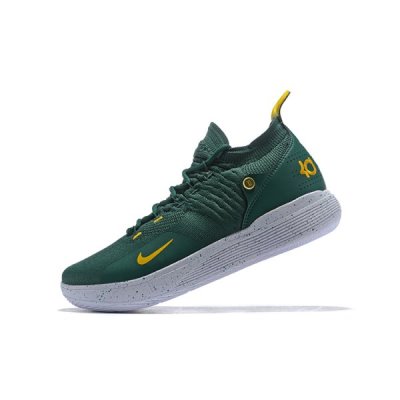 Nike Erkek Kd 11 Army Yeşil / Metal Altın Basketbol Ayakkabısı Türkiye - 974NKT55